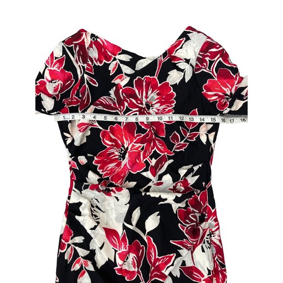 White House Black Market Red and Black Sheath Dress - Picture 6 of 14